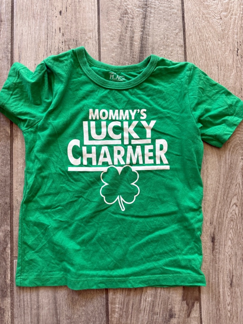 The Children's Place Green "Mommy's Lucky Charmer" Short Sleeve Tee